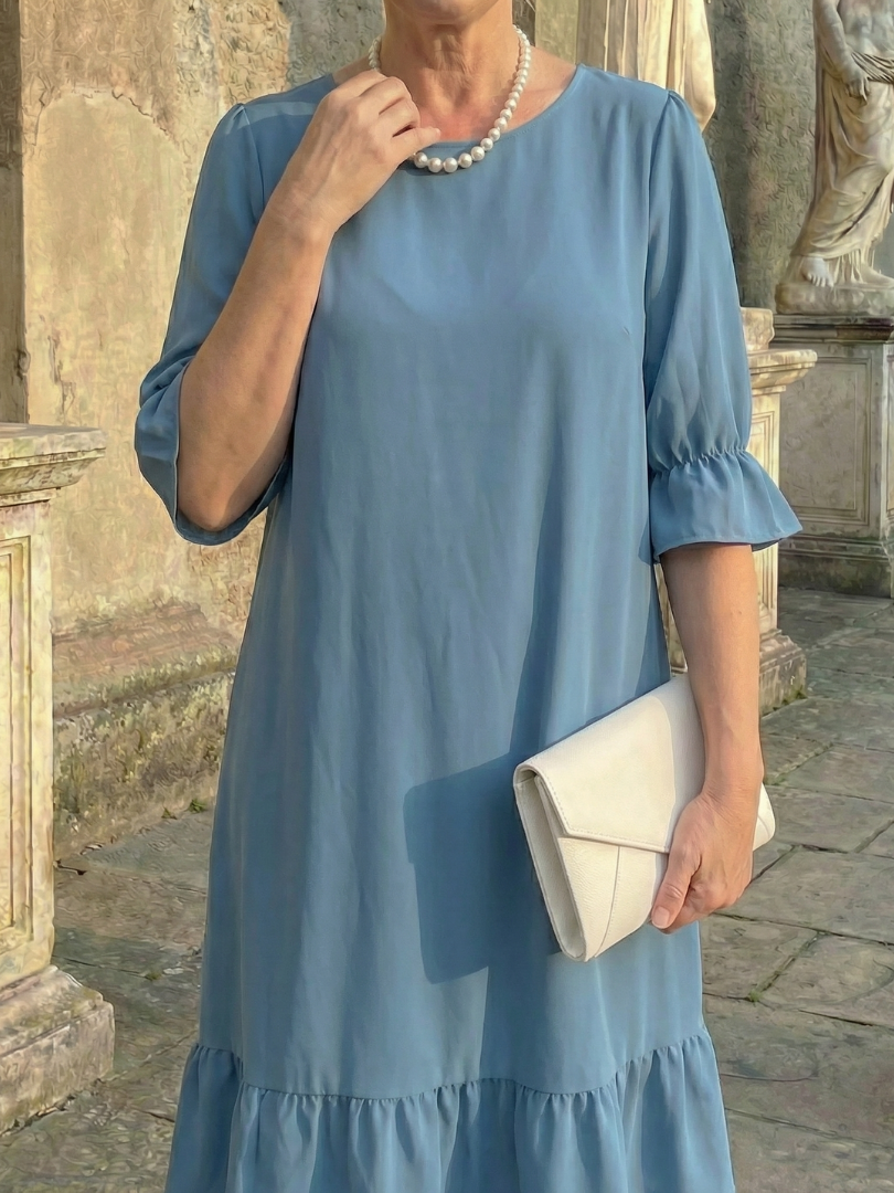 Dara Women's Summer Dress | Lightweight Fabric, Ruffle Cuffs 2