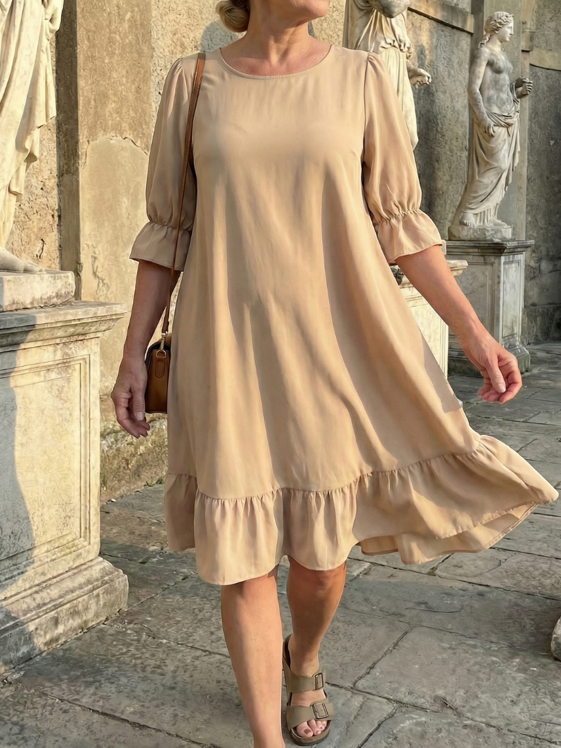 Dara Women's Summer Dress | Lightweight Fabric, Ruffle Cuffs 5