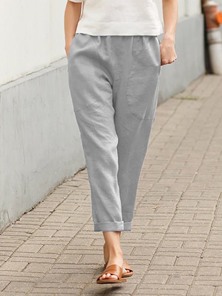 Dara Women's Trousers | Soft Linen, Casual Elegance 4