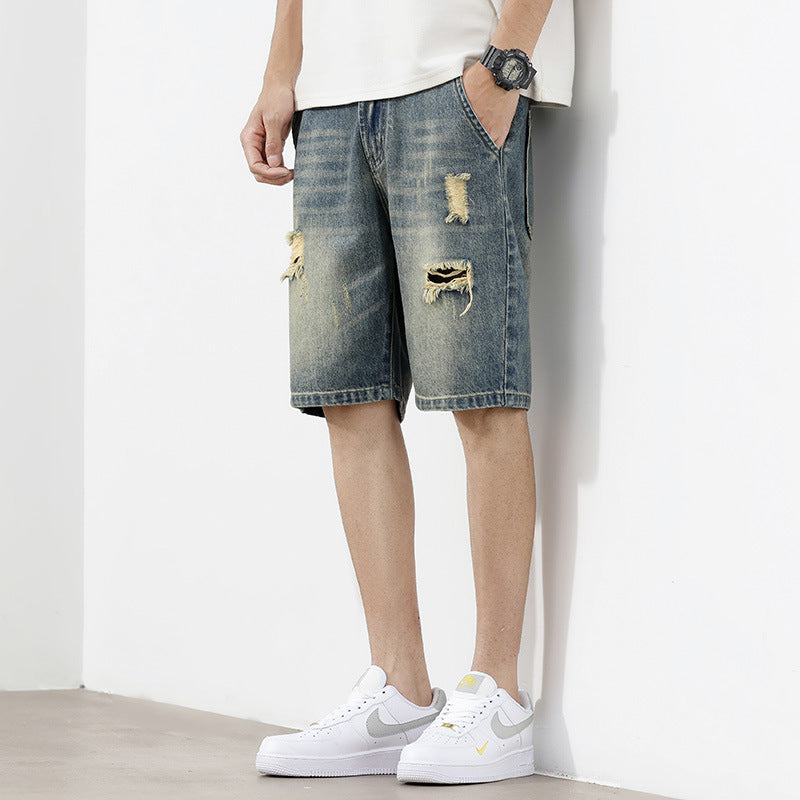Dare Men's Denim Shorts | Stylish Destroyed Effect, Casual Fit 2
