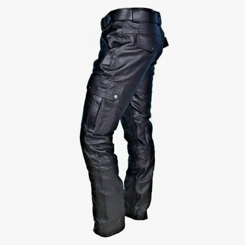 Dario Men's Cargo Pants | Durable Synthetic Leather, Practical Pockets 0