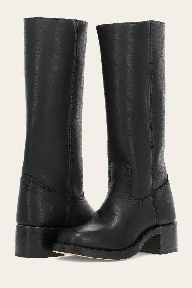 Diva Ladies High Boots | Faux Leather with Block Heel, Comfortable and Stylish