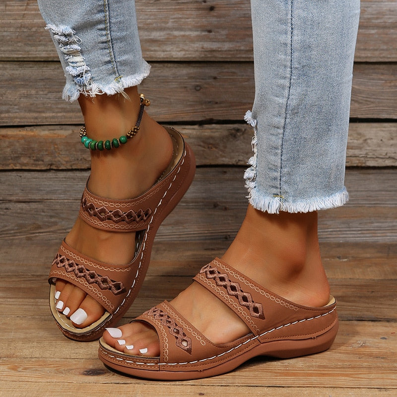 Dora Women's Sandals | Orthopedic Comfort, Retro Design 3