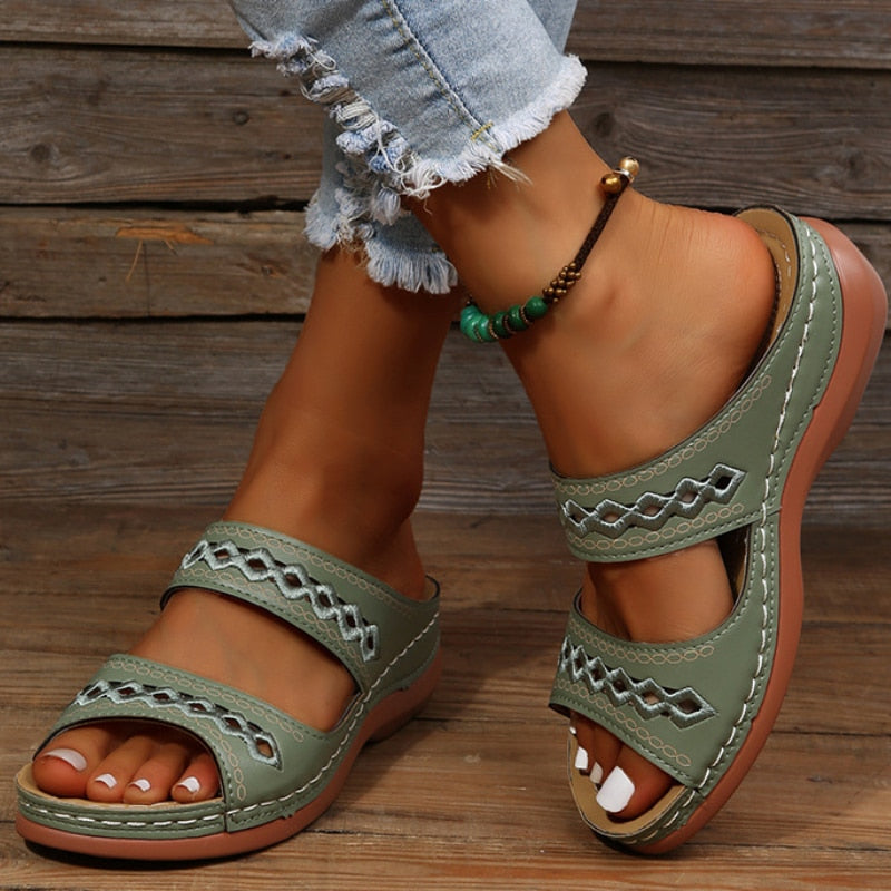 Dora Women's Sandals | Orthopedic Comfort, Retro Design 4