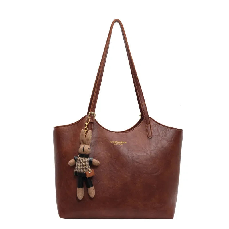 Elena Dames Black Shoulder Bag | Vegan Leather, Vintage Style