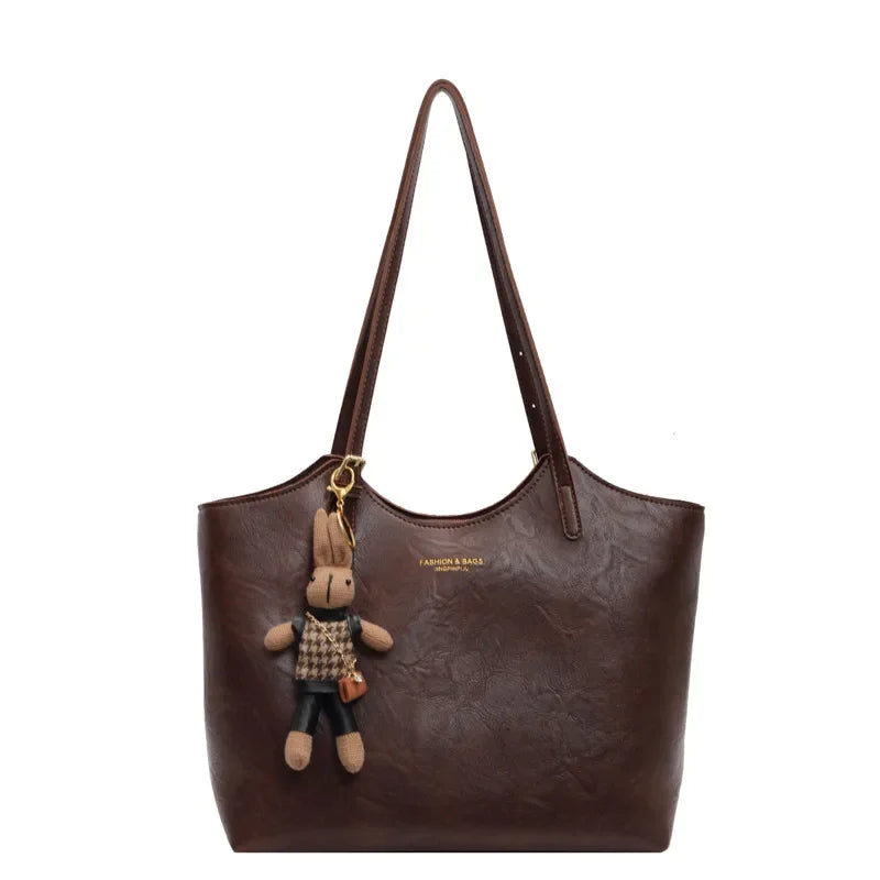 Elena Dames Black Shoulder Bag | Vegan Leather, Vintage Style
