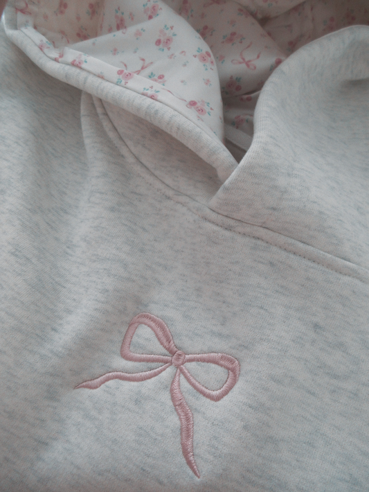 Elysia Women's Hoodie | Soft Cotton Blend, Relaxed Fit with Bow Detail 0
