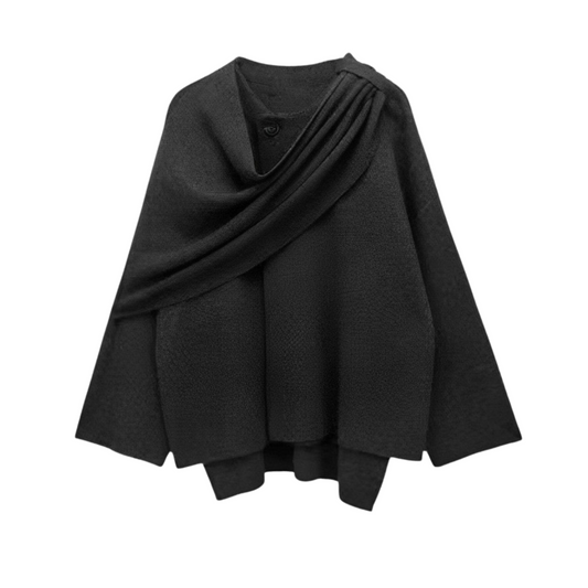 Elysia Women's Poncho | Soft Polyester, Asymmetrical Design 0