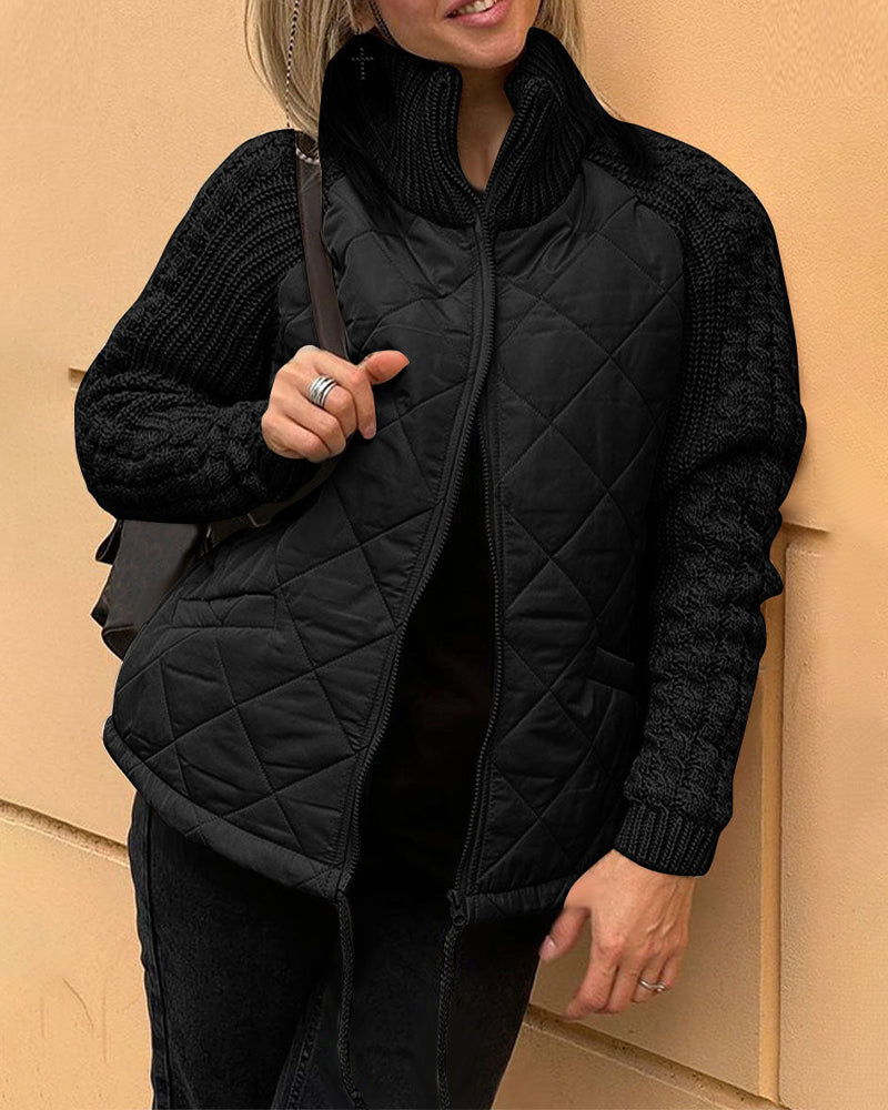 Evelyn Women's Winter Coat | 100% Polyester, High Collar, Long Women's Coat
