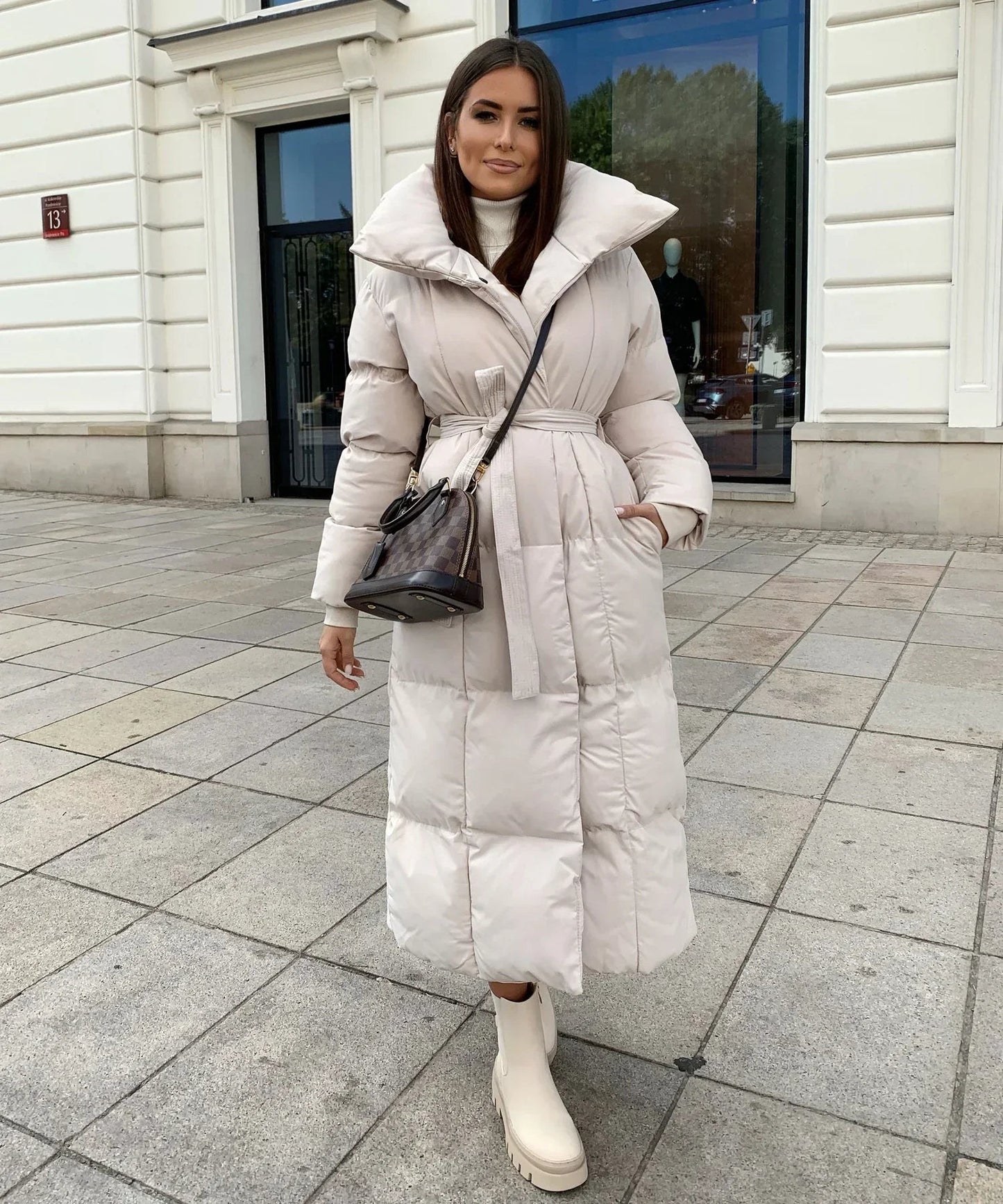 Evelyn Lange Winter Coat for Women | Quilted, Warm, and Elegant