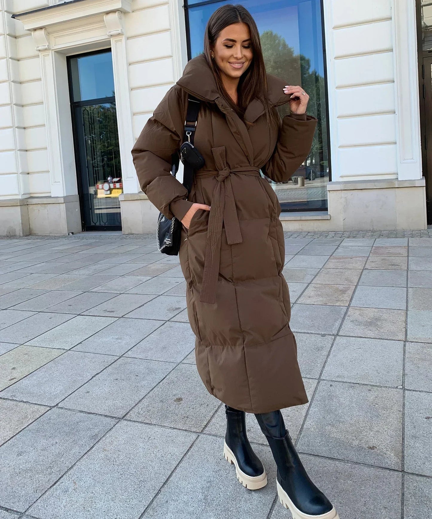 Evelyn Lange Winter Coat for Women | Quilted, Warm, and Elegant