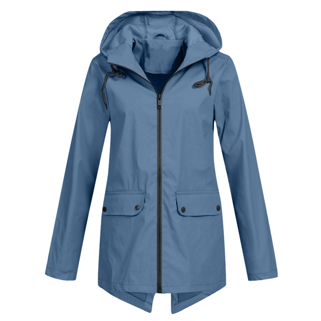 Ladies Rain Jacket with Hood – Waterproof & Modern