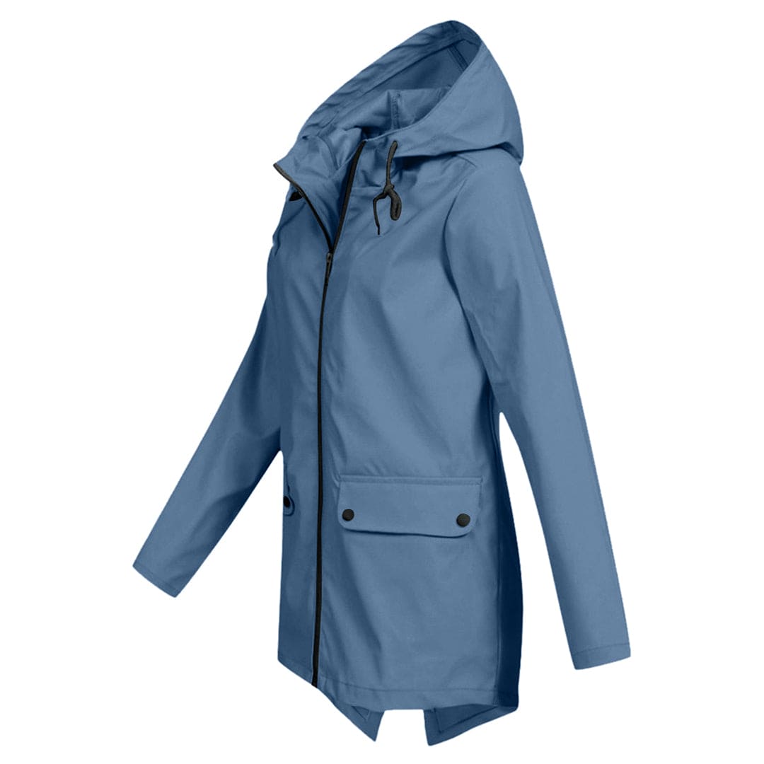 Ladies Rain Jacket with Hood – Waterproof & Modern