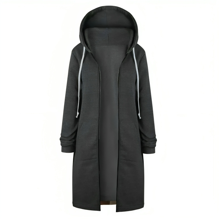 Fina Women's Hoodie | Cozy Full-Zip, Extended Length 3