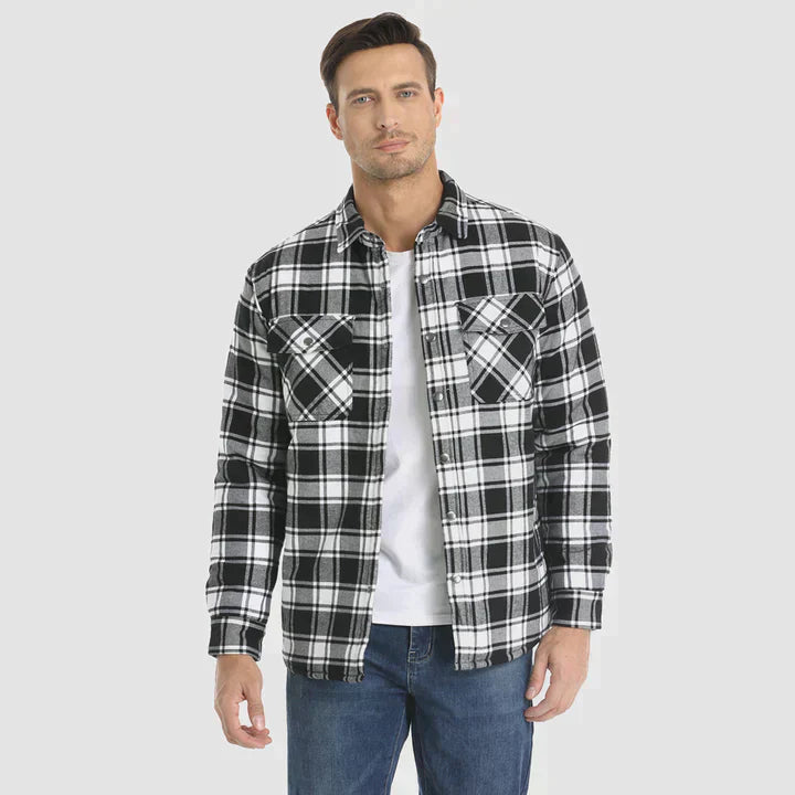 Fiona Men's Flannel Jacket | Insulated Polyester, Comfortable Winter Wear 10