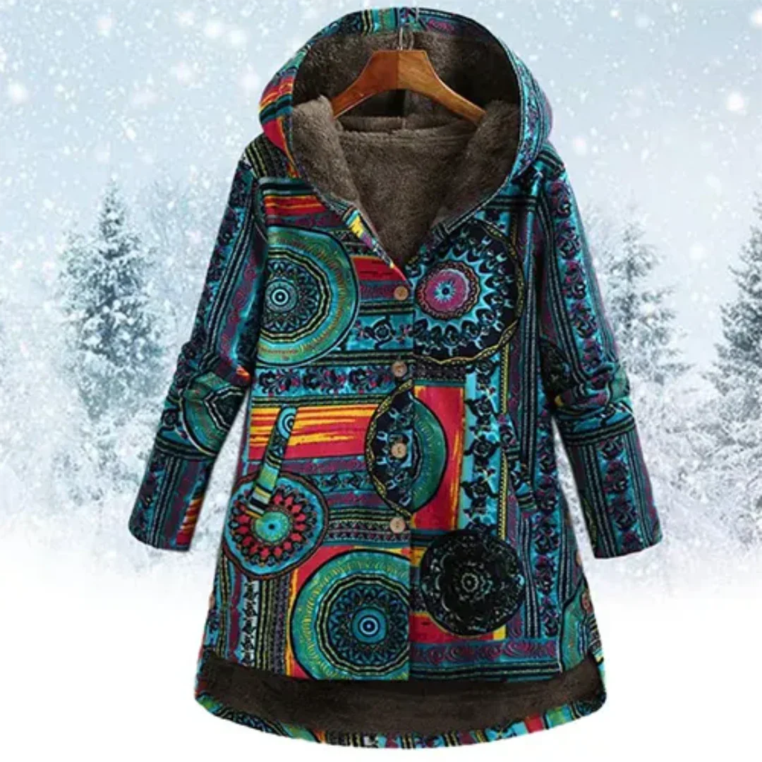Florence Ladies Winter Jacket | Quilted, Floral Pattern, Comfortable