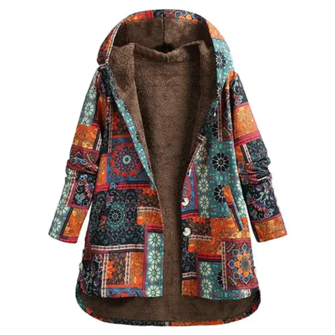 Florence Ladies Winter Jacket | Quilted, Floral Pattern, Comfortable