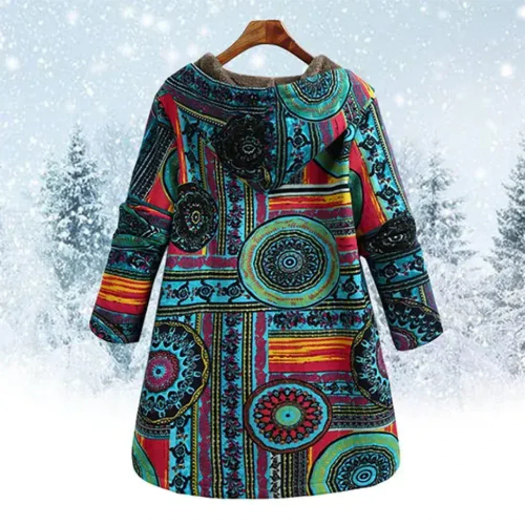 Florence Ladies Winter Jacket | Quilted, Floral Pattern, Comfortable