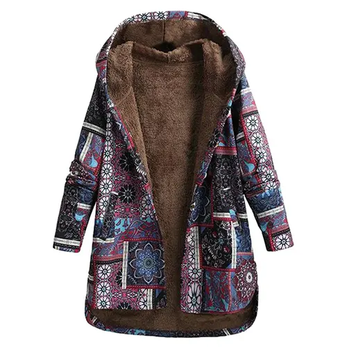 Florence Ladies Winter Jacket | Quilted, Floral Pattern, Comfortable