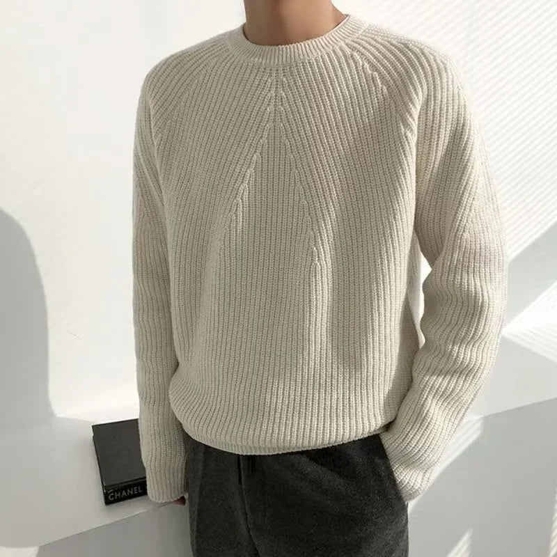 Galen Men's Sweater | Chunky Rib Knit, Relaxed Fit, Raglan Sleeves 3