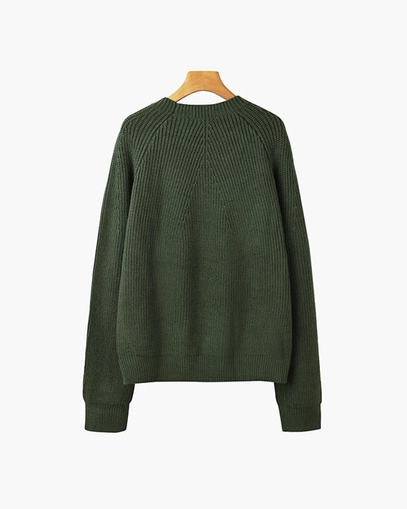 Galen Men's Sweater | Chunky Rib Knit, Relaxed Fit, Raglan Sleeves 5