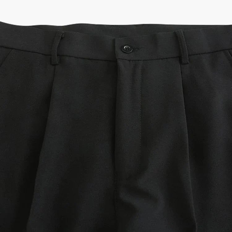 Gavin Men's Wide Leg Trousers | Pleated Detail, Belt Loops 3