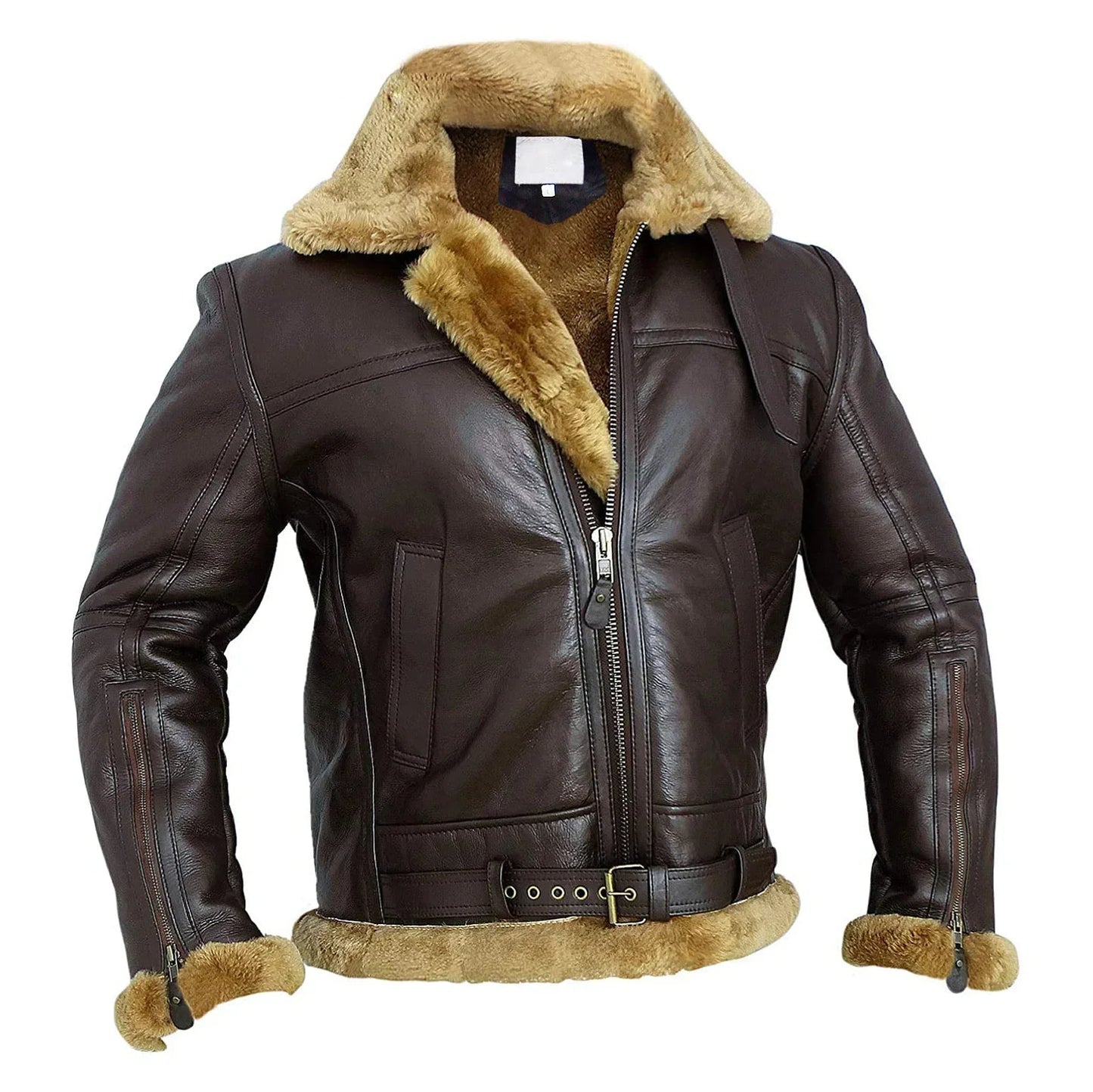 Ginger Ladies Bomber Jacket | Real Sheepskin, Adjustable Fit