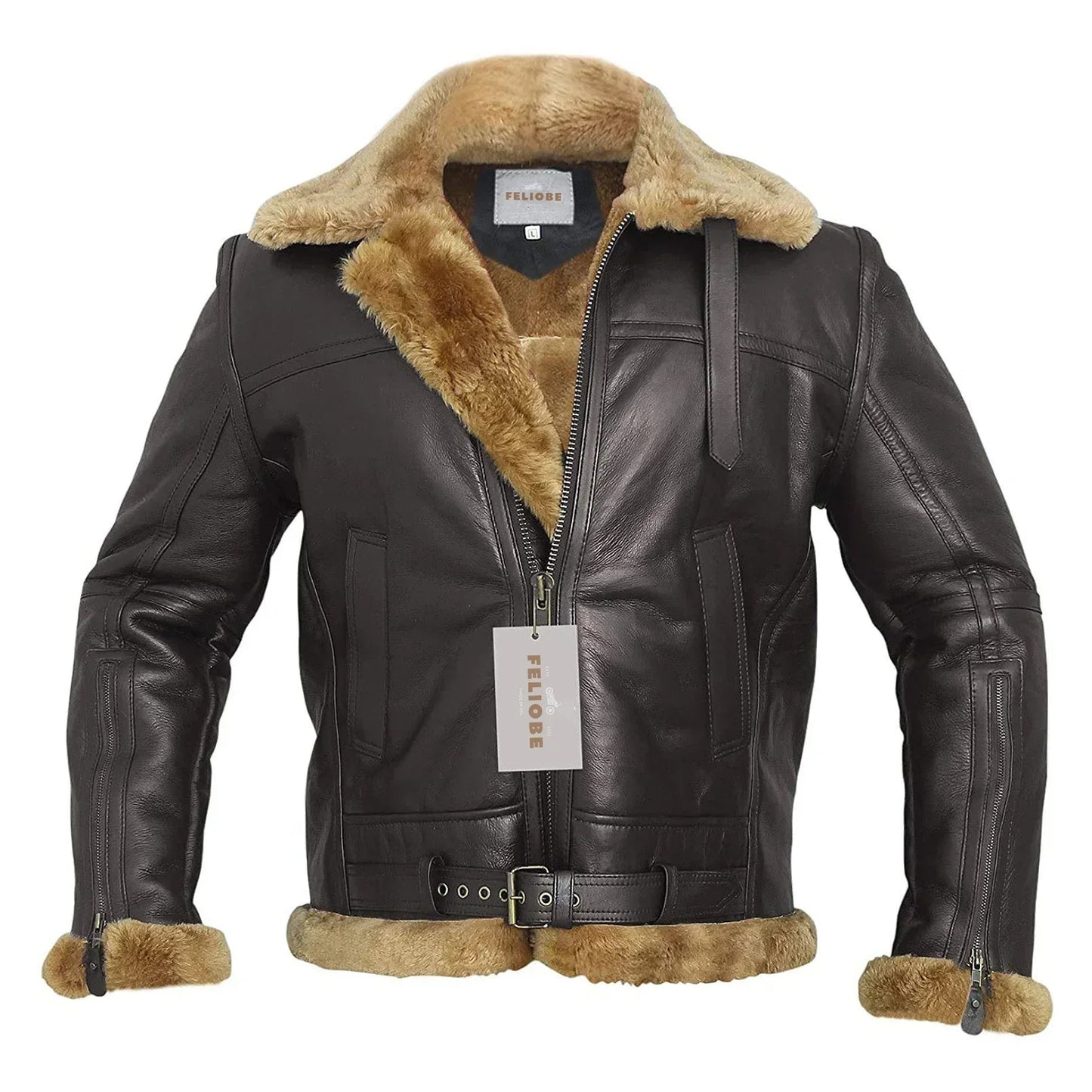 Ginger Ladies Bomber Jacket | Real Sheepskin, Adjustable Fit