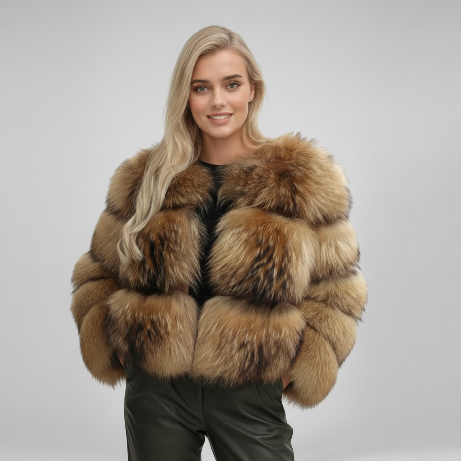 Elegant Women's Winter Coat with Luxury Faux Fur and Thick Plush Lining – Tailored Long Winter Coat for Women