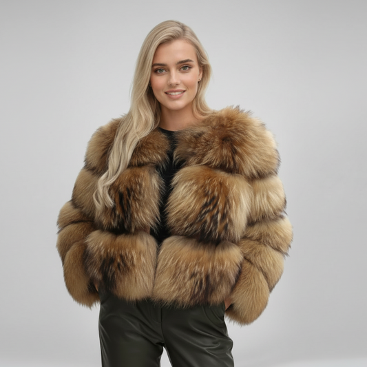 Elegant Women's Winter Coat with Luxury Faux Fur and Thick Plush Lining – Tailored Long Winter Coat for Women