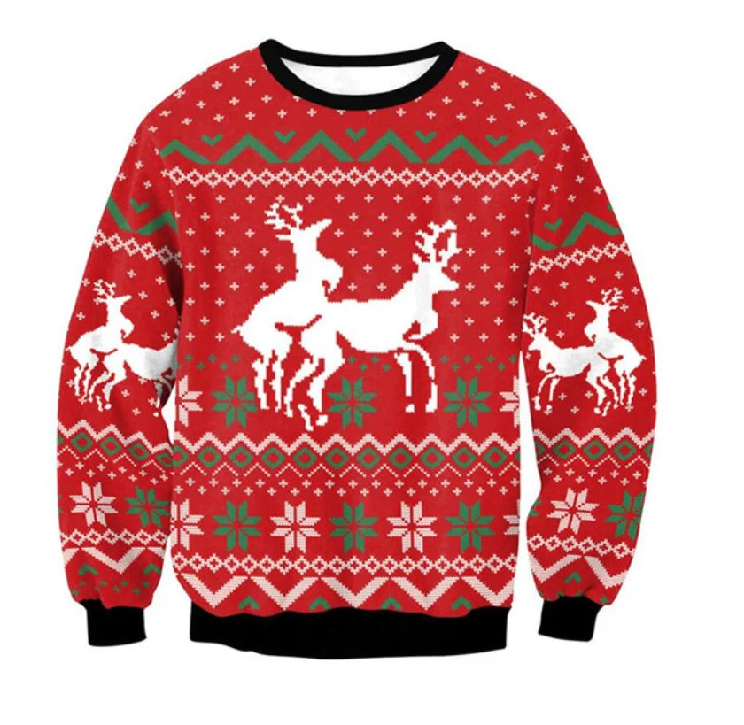 Gero Men's Sweater | Warm Knitted with Christmas Print, Comfortable