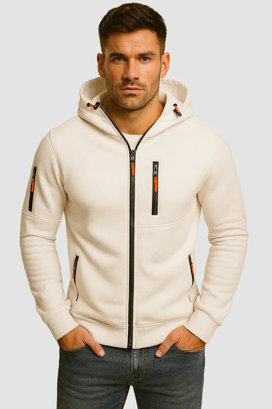 Harlan Men's Hoodie | Soft Fabric, Zip-Up, Adjustable Hood 0