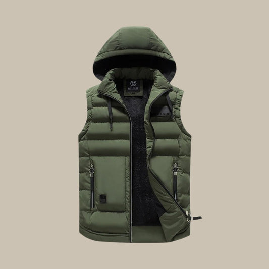 Harlan Men's Puffer Vest | Insulated Polyester, Hooded Casual Outerwear 1