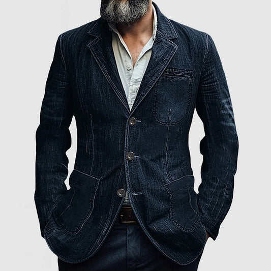 Harmon Men’s Denim Blazer | Casual Elegance for Fall 0