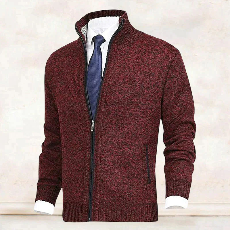 Harmony Men's Cardigan Sweater | Polyester-Acrylic Blend, Stand-Up Collar 5