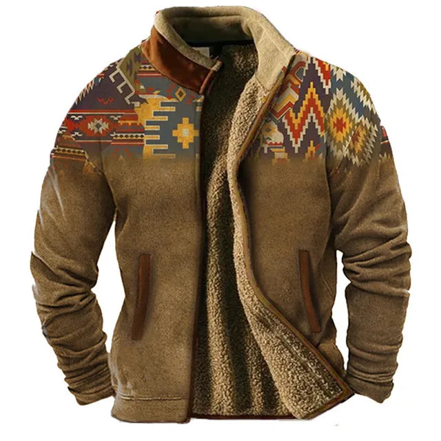Haven Men's Fleece Jacket | Contemporary Graphic Design 1