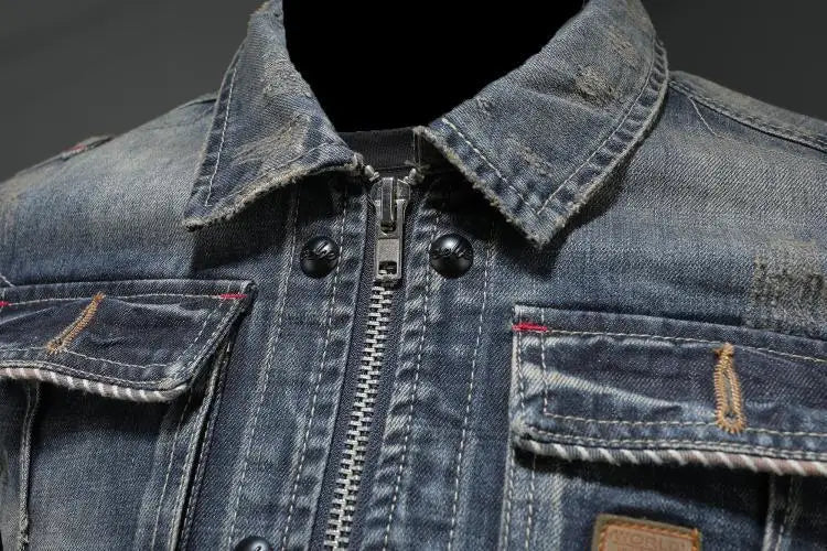 Haven Men's Jacket | High-Quality Denim, Vintage Style for Autumn 3