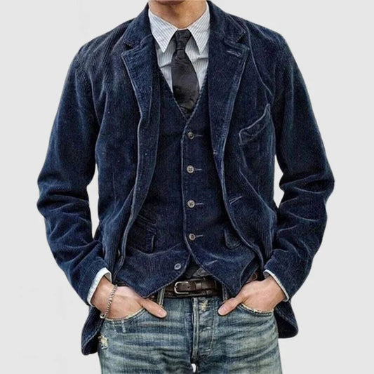 Haven Men's Vintage Corduroy Blazer & Vest | Comfortable Fit, Autumn Style 1