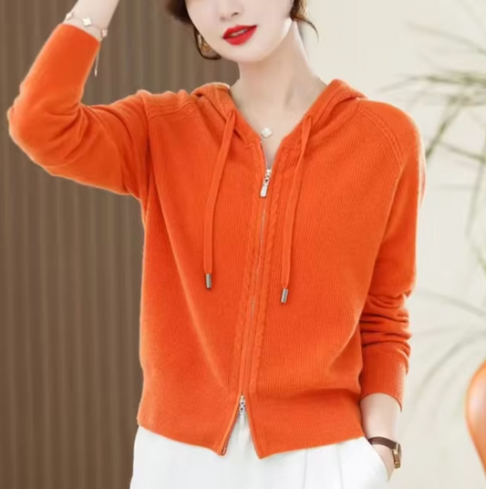 Haven Women's Knitted Hoodie | Soft Blend, Casual Chic 0