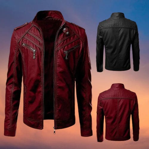 Hector Men's Jacket | Premium Leather, Classic Motorcycle Style 0