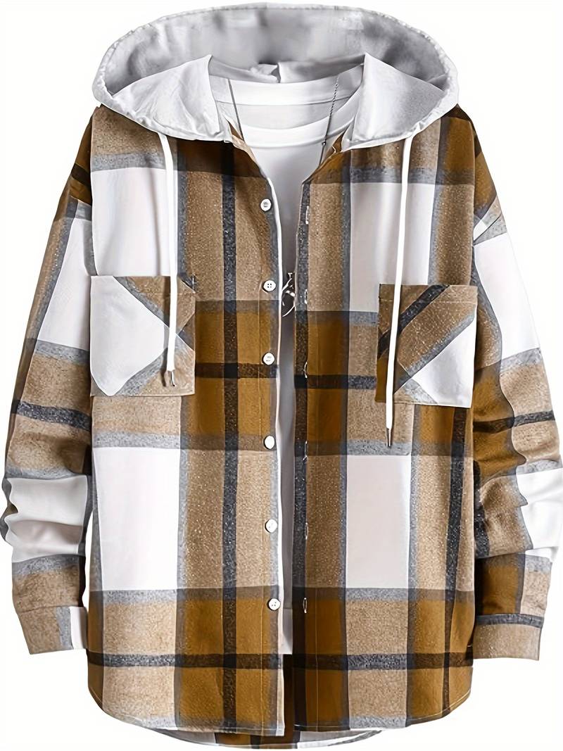 Hector Men's Jacket | Timeless Check Pattern, Adjustable Fit, Winter Essential 0