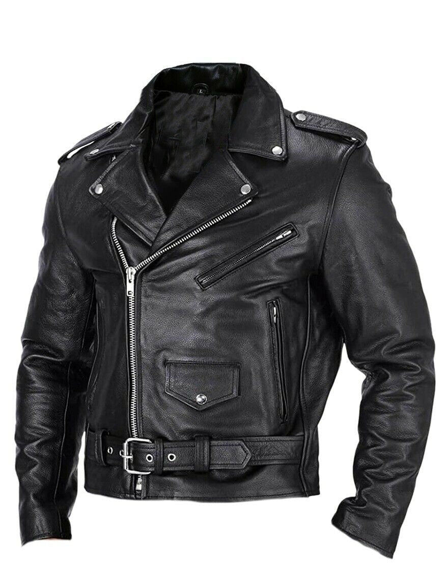 Hector Men's Jacket | Windproof Slim Fit Leather Motorcycle Design 0