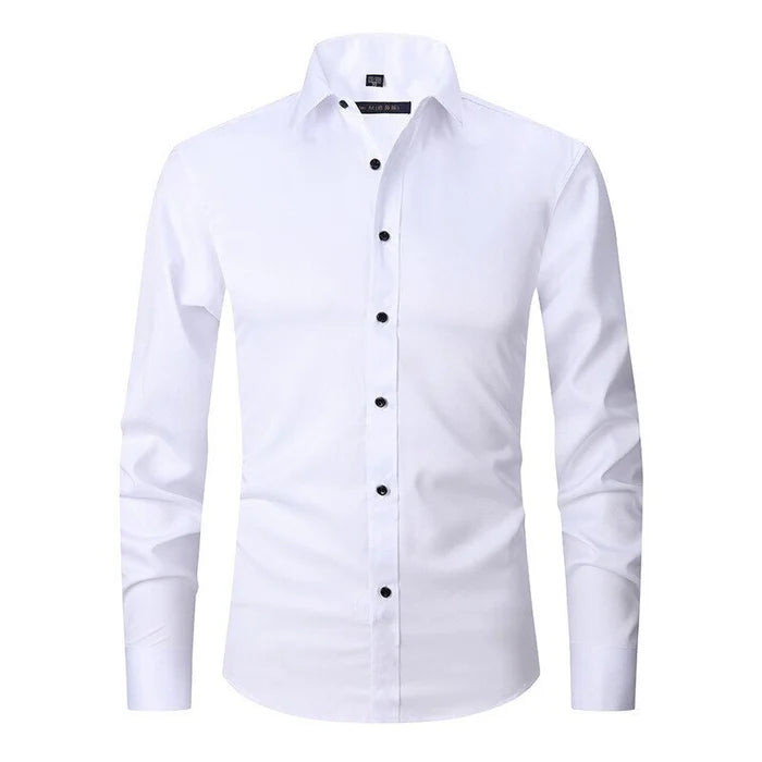 Hector Men's Stretch Dress Shirt | Breathable Polyester, Slim Fit 0