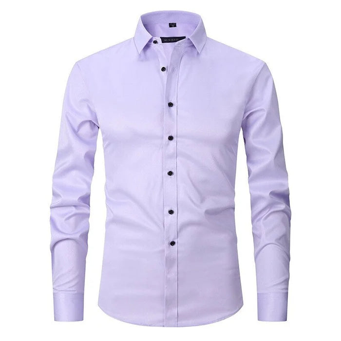 Hector Men's Stretch Dress Shirt | Breathable Polyester, Slim Fit 6
