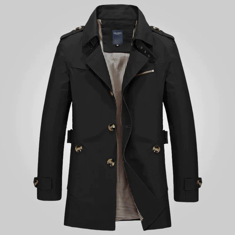 Hector Men's Winter Trench Coat | Elegant Design, High-Quality Fabric 2