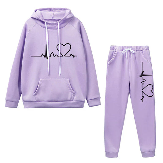 Hera Women's Sweat Suit | Soft Cotton Blend, Casual Hoodie and Sweatpants Set 1
