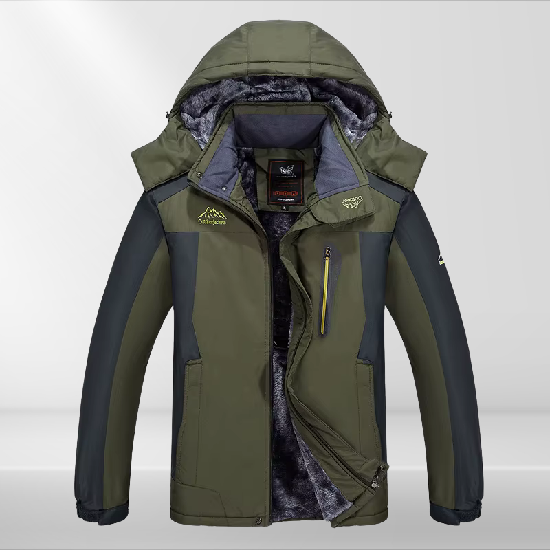 Men's Winter Jacket | Waterproof Outer Fabric, Warm Fleece