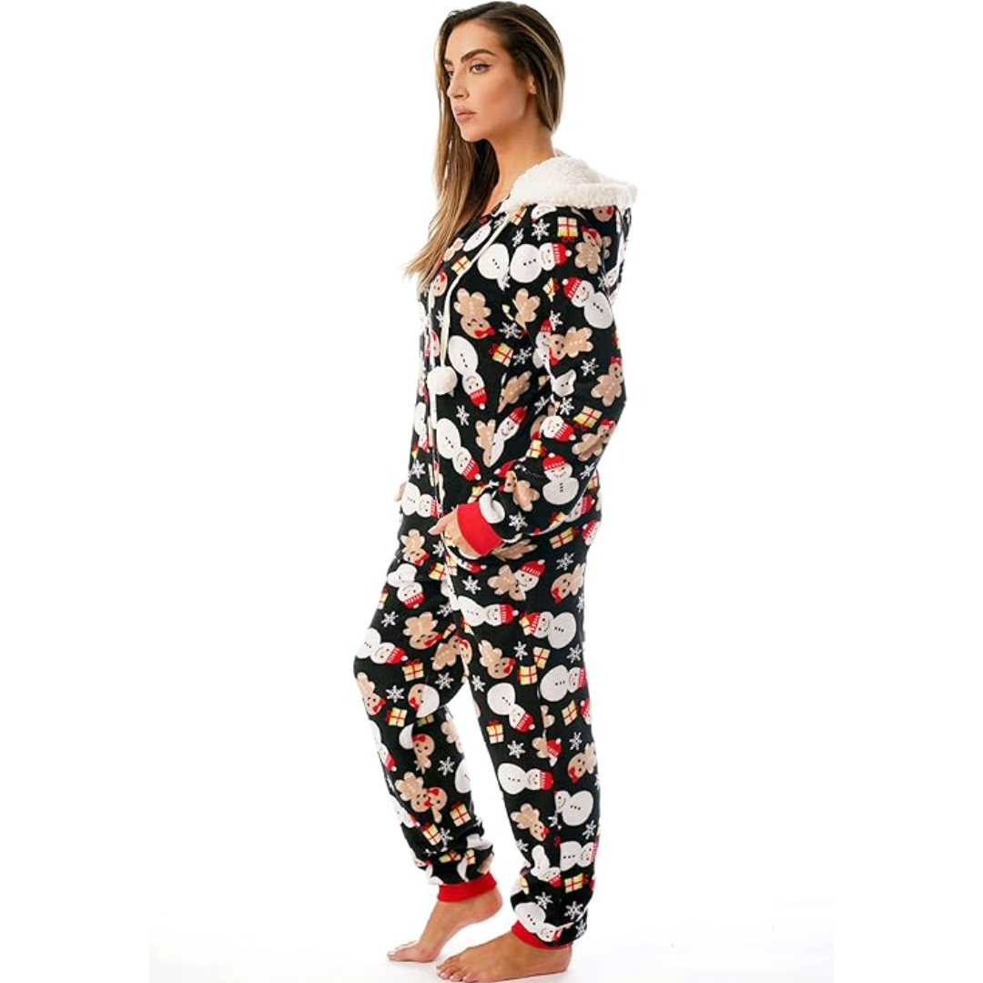 Holly Ladies Christmas Onesie | Ultra Soft Fabric, Cheerful Design