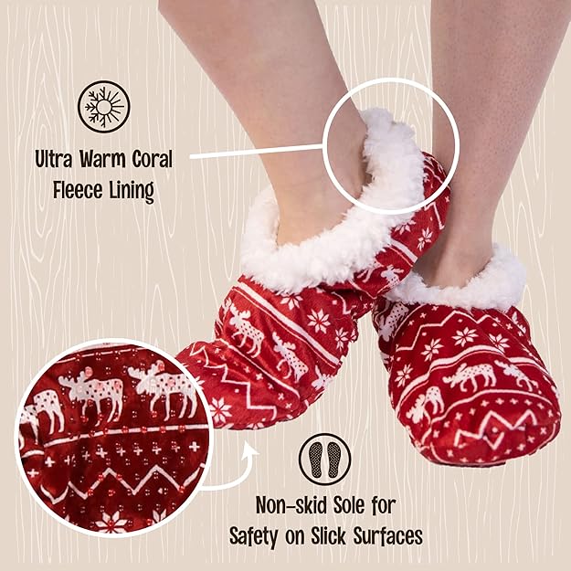 Holly Ladies Slippers | Soft Fleece, Non-Slip