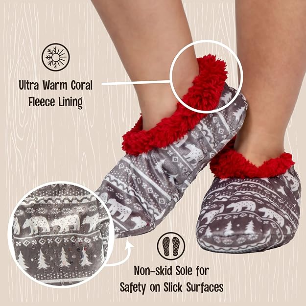 Holly Ladies Slippers | Soft Fleece, Non-Slip